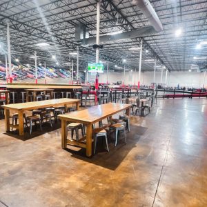 the paddock lounge eatery inside k1 speed tampa bay