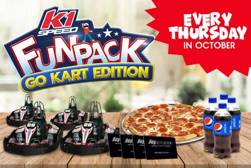 featured image for family fun day special with karts, pizza, membership cards, and pepsi drinks