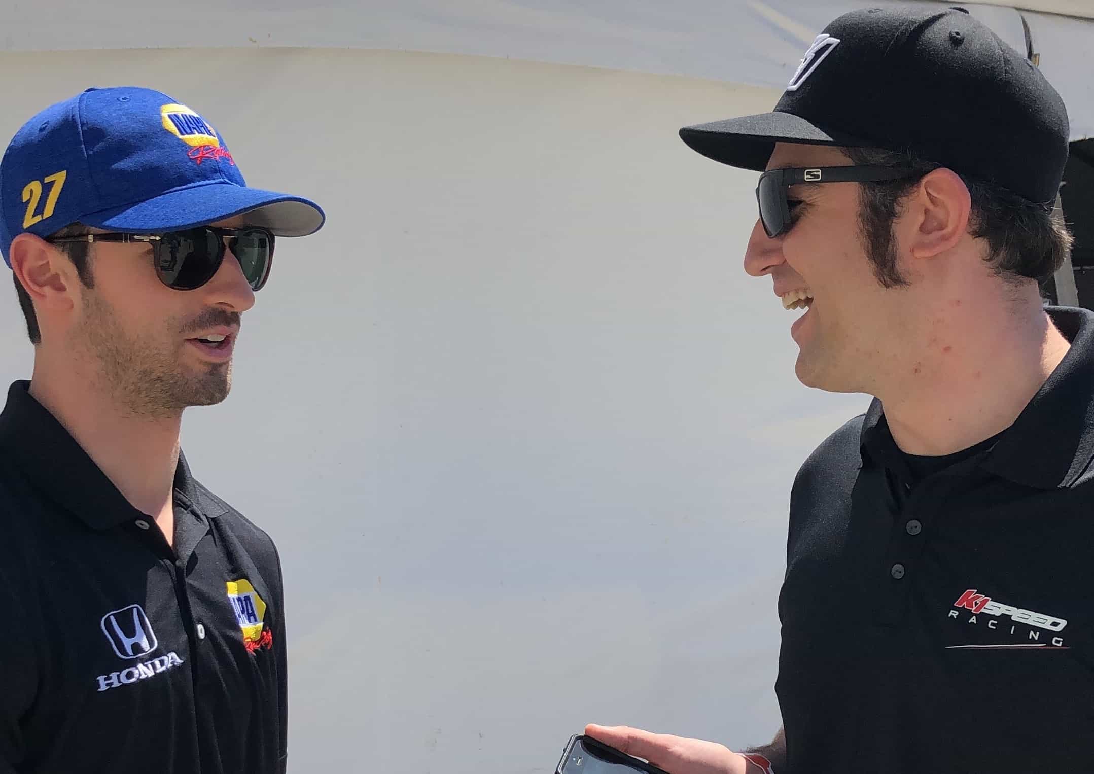 alexander rossi and ryan jurnecka of k1 speed at grand prix of long beach
