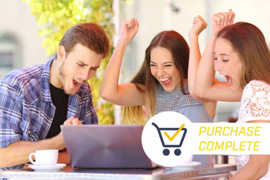 online race purchase happy people