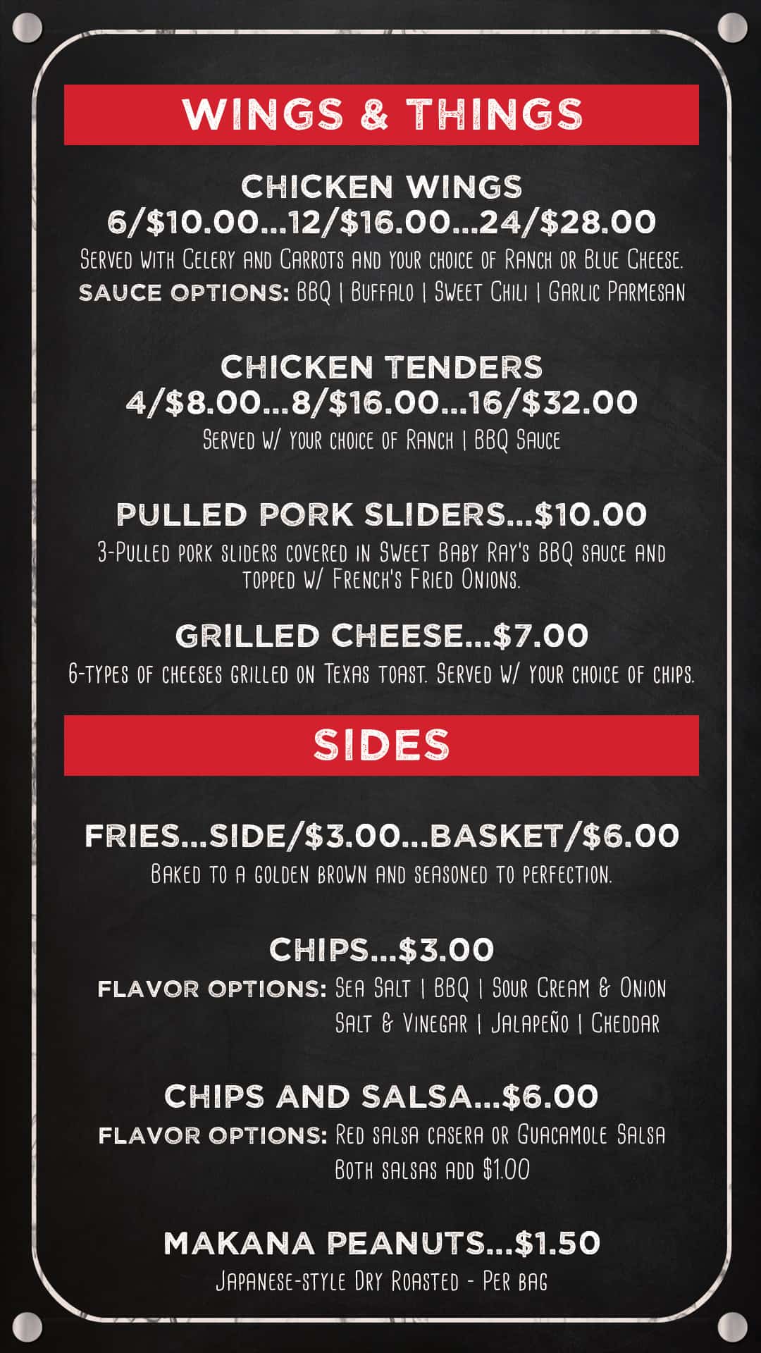 K1 Speed Paddock Lounge Menu Panel 2