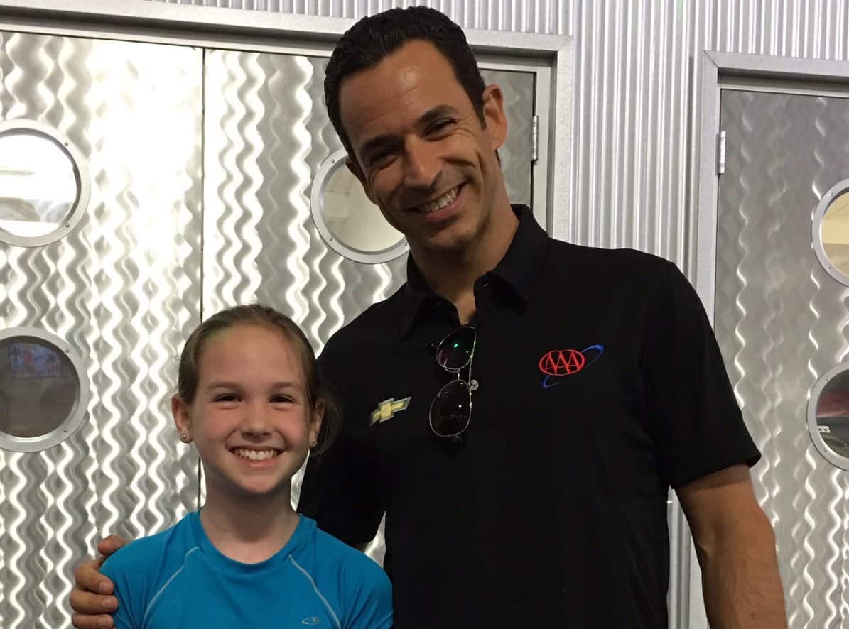 Ashlyn Speed and Helio Castroneves at K1 Speed Arlington