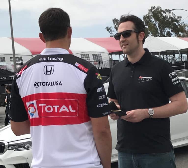 graham rahal talks with ryan jurnecka of k1 speed
