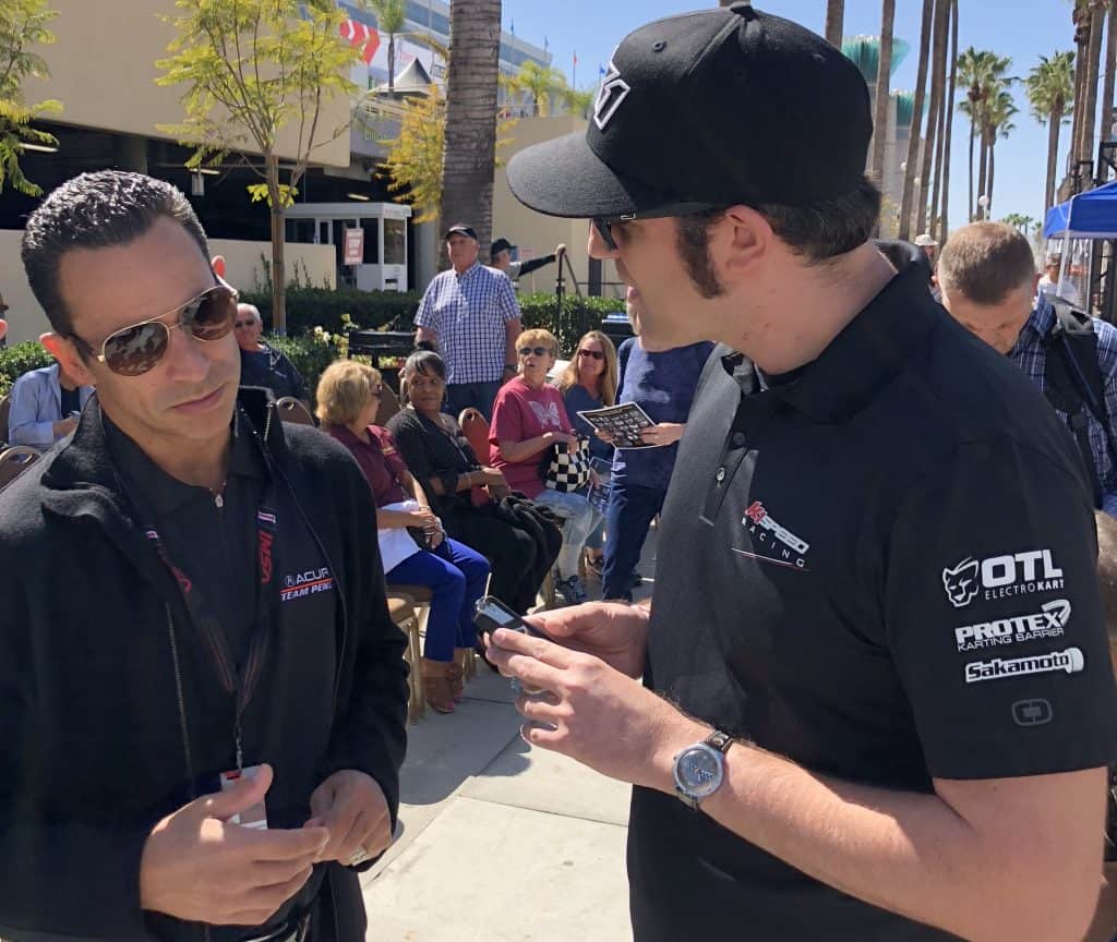 helio castroneves with ryan jurnecka of k1 speed