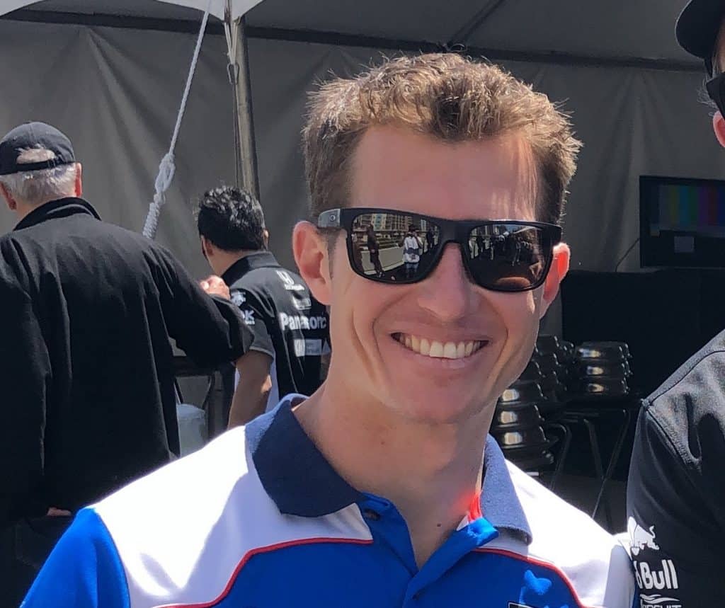 ryan briscoe talks with k1 speed in long beach