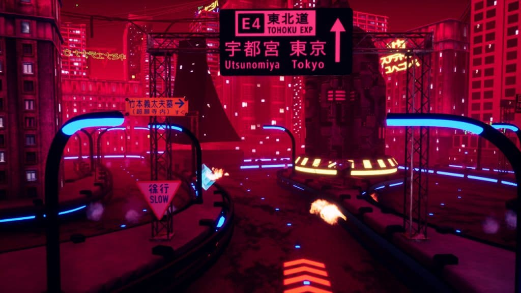 view of track featured in k1 speed vr game