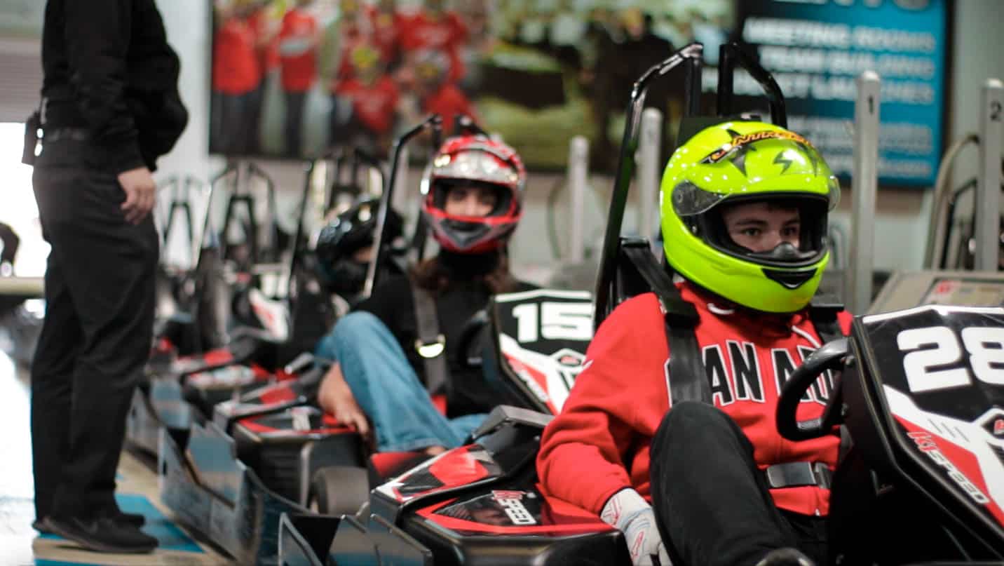 daniel demaras and antonio arias line up to out during the k1 speed world championship