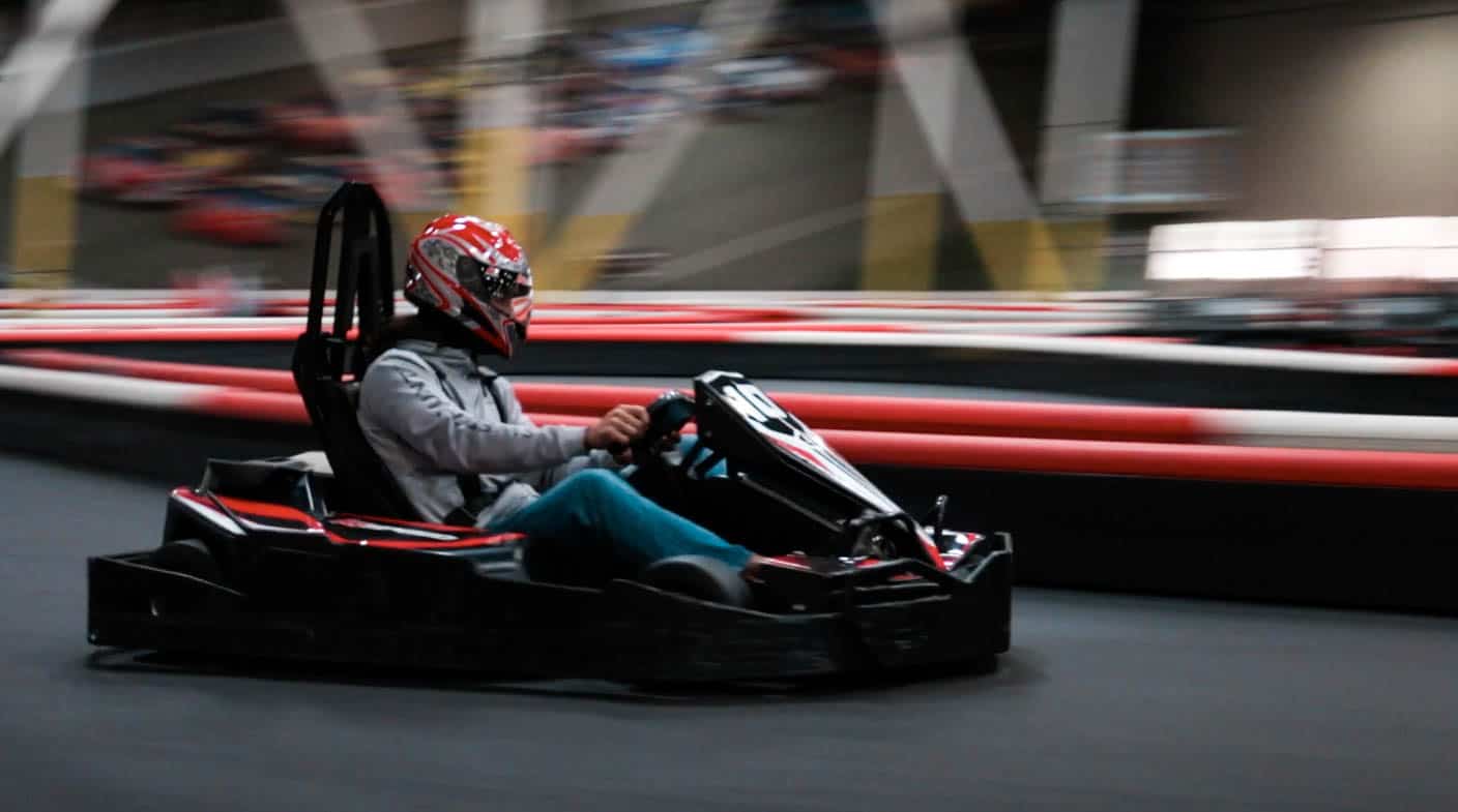 Antonio arias drives his kart during the k1 speed world championship