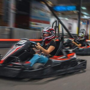 two people enjoying go karting at k1 speed