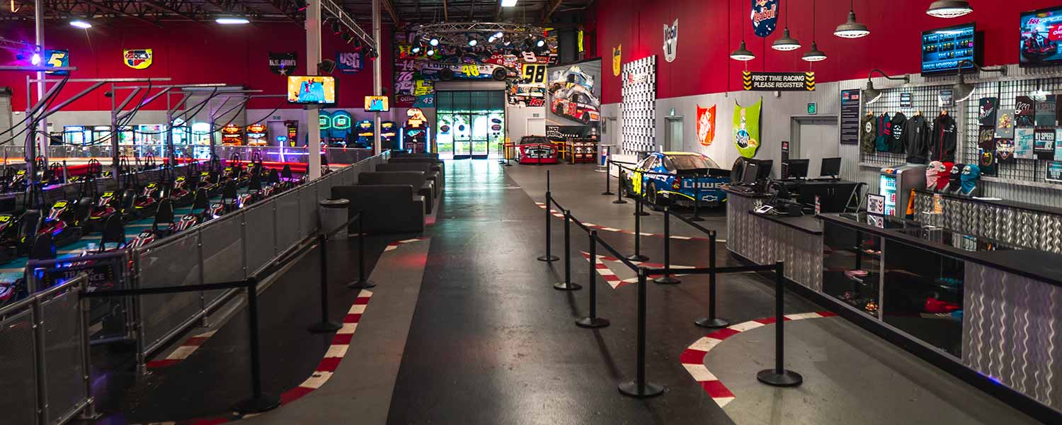 inside of k1 speed carlsbad, an event venue for rent