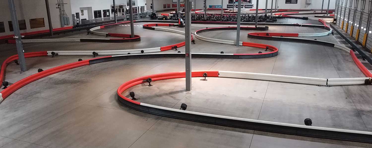 track 1 inside k1 speed addison, a race track for rent near chicago