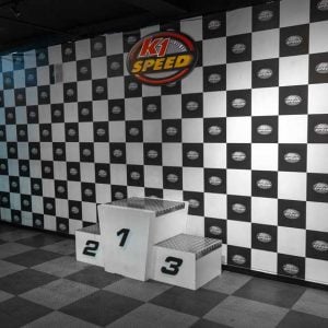 The podium at K1 Speed Sacramento