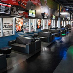 More of the lobby inside K1 Speed San Francisco