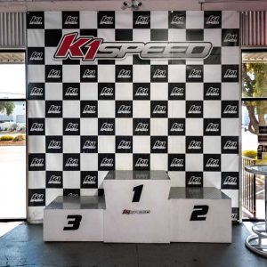the podium at K1 Speed Santa Clara