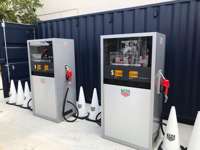 fake gas pumps with tag heuer watches