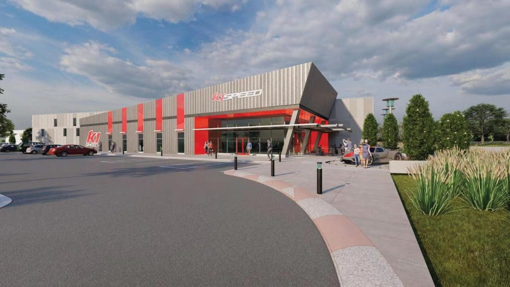 a concept rendering of the exterior for k1 speed lees summit