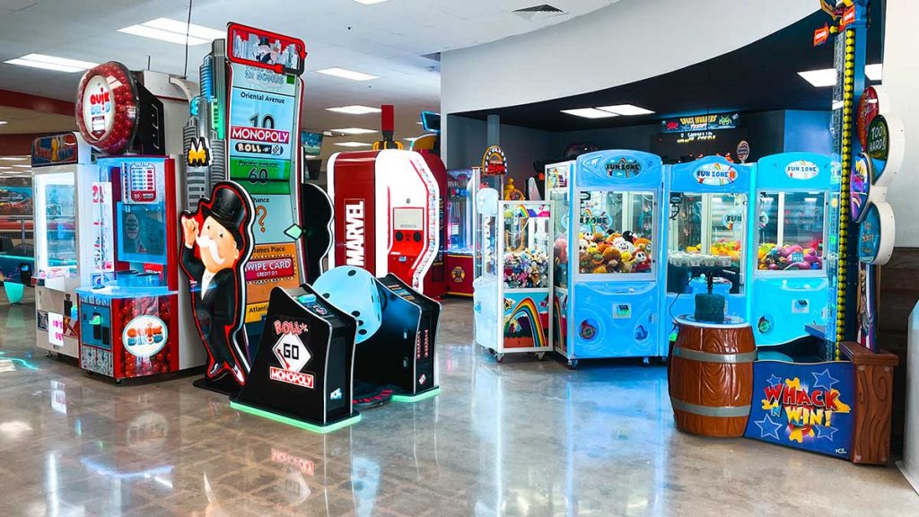 the arcade inside k1 speed clovis with video games and prize machines