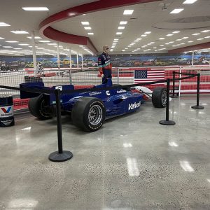 a 1990s indycar on display at k1 speed clovis