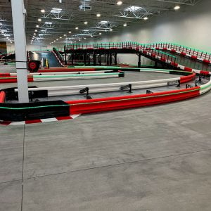 another picture of the indoor track inside k1 speed boise featuring elevation