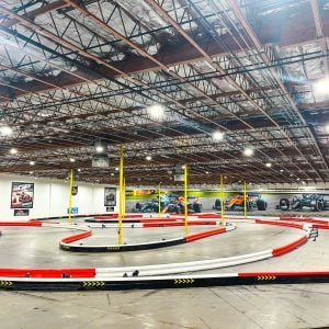 another picture of the indoor go kart track inside k1 speed las vegas