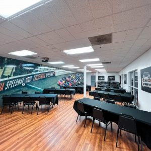 a meeting room inside k1 speed tampa bay