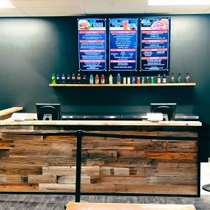 The front counter of the Daytona Beach Paddock Lounge