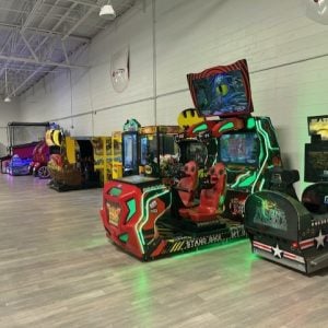 another photo of the arcade at k1 speed myrtle beach