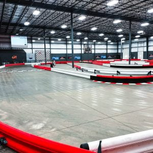 a section of indoor track at k1 speed des moines
