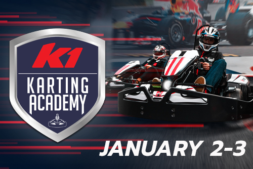 promotional image for K1 Speed Canton's K1 Karting Academy, January 2-3, 2026