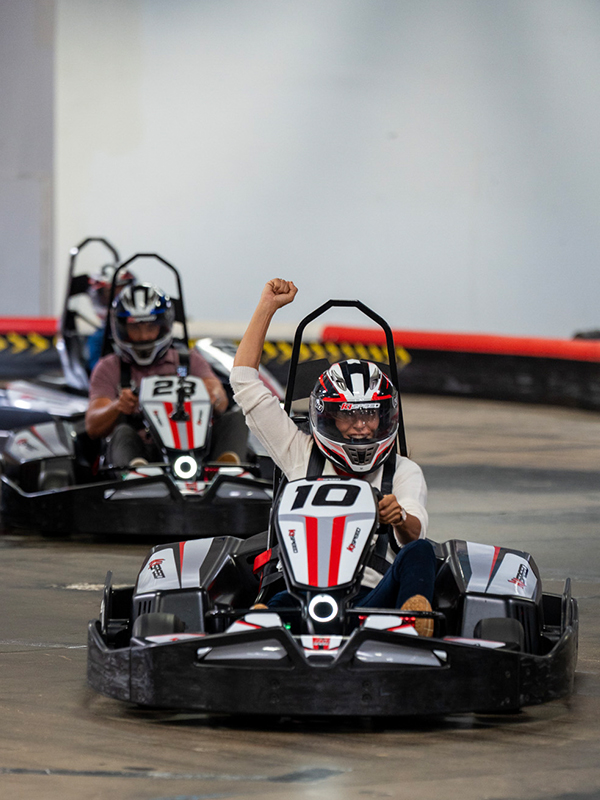 Company holiday party racing at K1 Speed