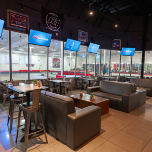 lobby / dining area at k1 speed orlando
