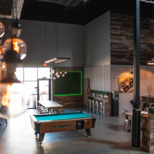 Pool tables and Paddock Lounge at K1 Speed Austin