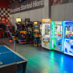 The arcade at K1 Speed Austin
