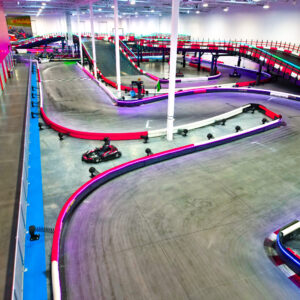 The elevated track at K1 Speed Boise