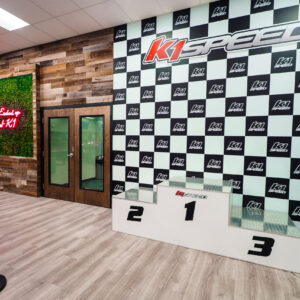 The podium at K1 Speed Daytona Beach