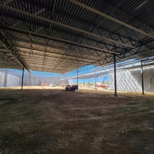 A view of the interior space being constructed at K1 Speed Thornton.