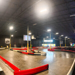The indoor go-kart track at K1 Speed Jacksonville