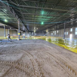 Construction underway in the interior of K1 Speed Thornton