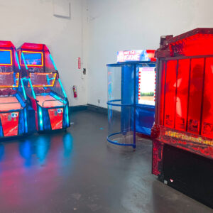 Some arcade games at K1 Speed Dallas.