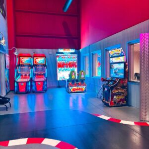Some of the arcade games at K1 Speed Indianapolis.