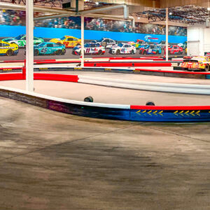 The indoor go-kart track at K1 Speed Corona