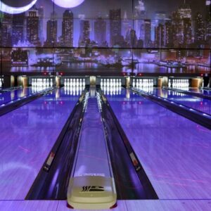 Bowling lanes at K1 Speed Mount Kisco
