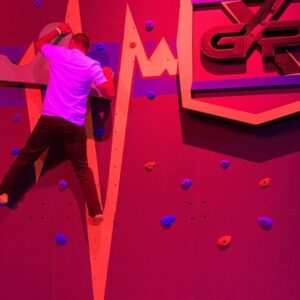 Rock wall at K1 Speed Mount Kisco