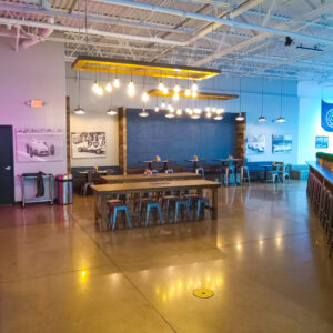 A view of the Paddock Lounge at K1 Speed Richmond