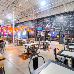 The Paddock Lounge at K1 Speed Rogers
