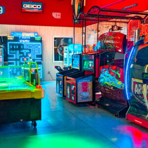 Some of the arcade games at K1 Speed Salt Lake City.