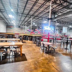Seating trackside at K1 Speed Tampa Bay