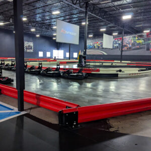 The pit lane at K1 Speed Mokena.