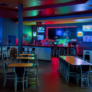The Paddock Lounge seating area at K1 Speed Addison.