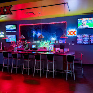 The Paddock Lounge at K1 Speed Addison.